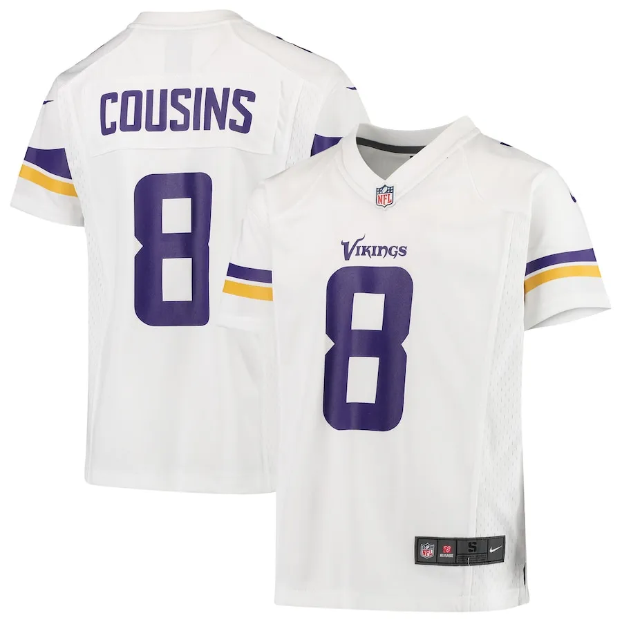 Kirk Cousins Minnesota Vikings Nike Youth Game Jersey - White