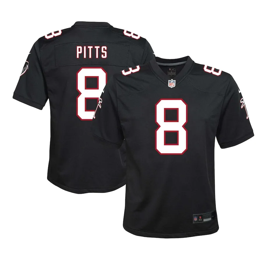 Kyle Pitts Sr. Atlanta Falcons Nike Youth Alternate Game Jersey - Black