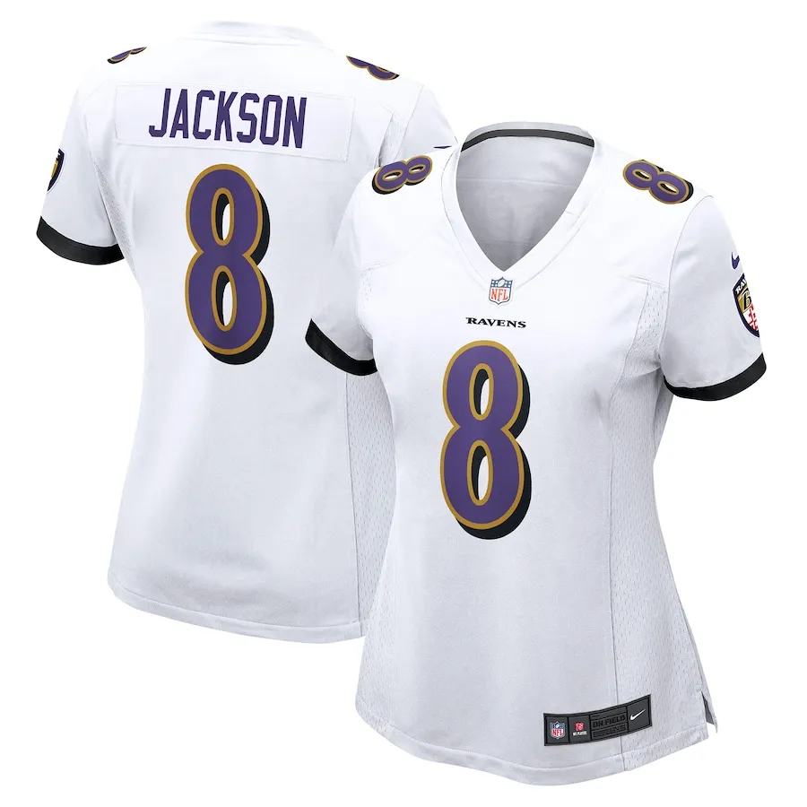 Lamar Jackson Baltimore Ravens Nike Women's Player Game Jersey - White