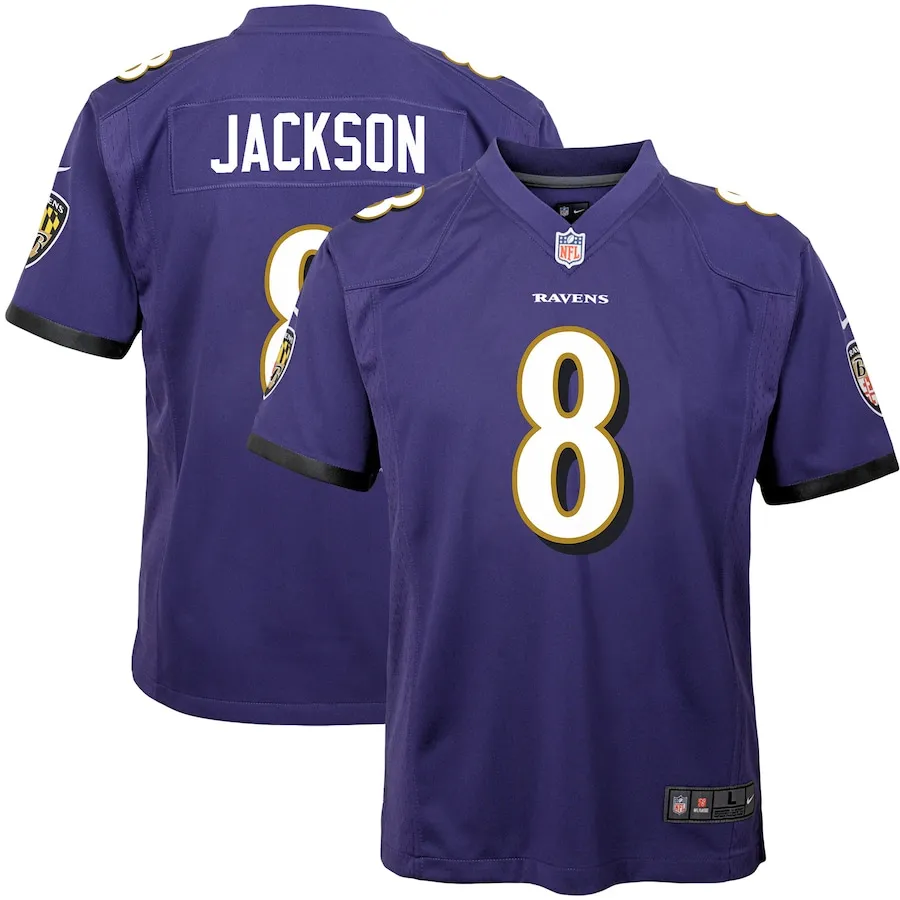 Lamar Jackson Baltimore Ravens Nike Youth Alternate Game Jersey - Purple