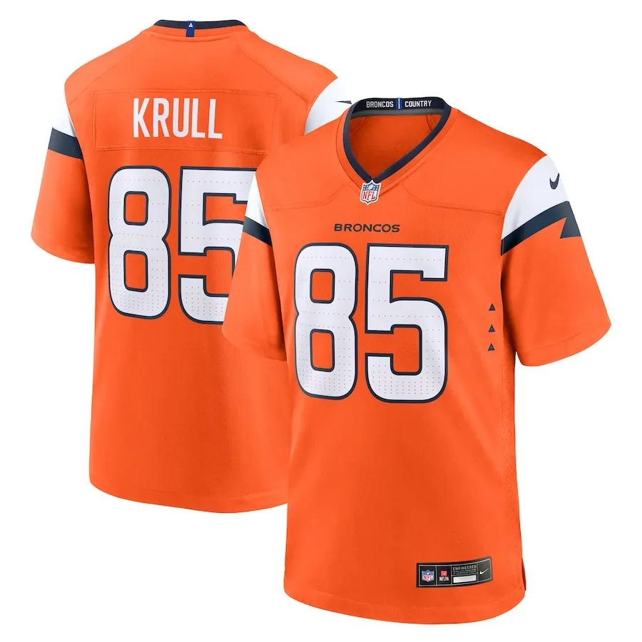 Lucas Krull Denver Broncos Nike Team Game Jersey -  Orange 3267