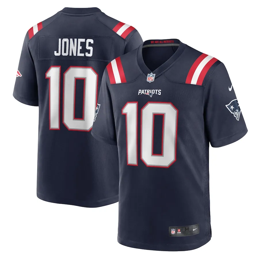 Mac Jones New England Patriots Nike Team Game Jersey - Navy