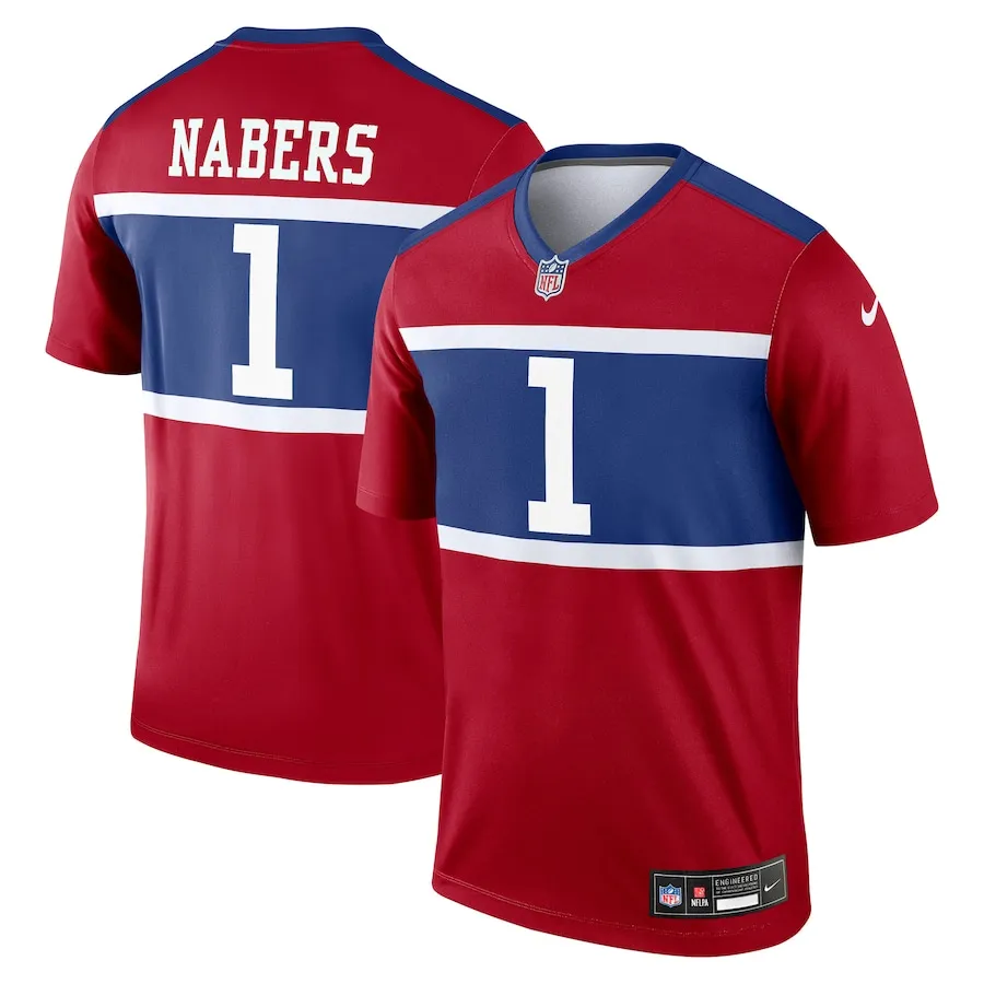 Malik Nabers New York Giants Nike Alternate Legend Jersey - Red