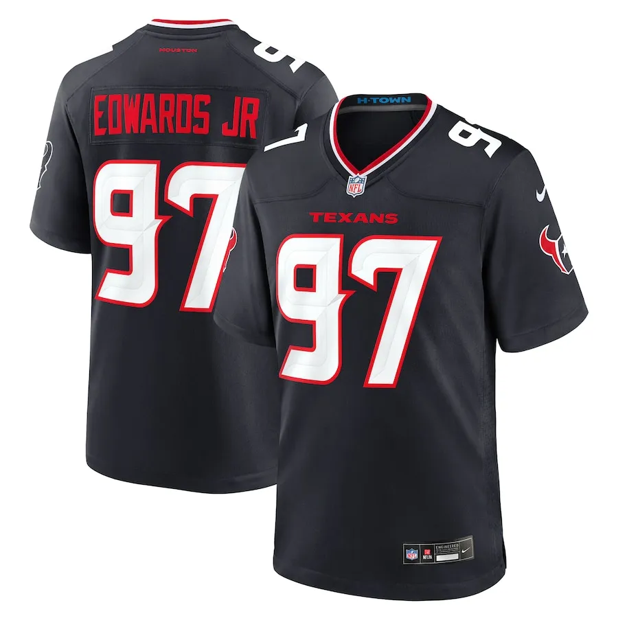 Mario Edwards Jr. Houston Texans Nike Team Game Jersey -  Navy