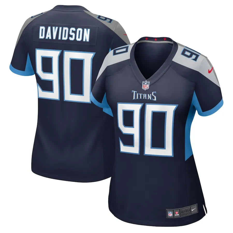 Marlon Davidson Tennessee Titans Nike Women's  Game Jersey -  Navy