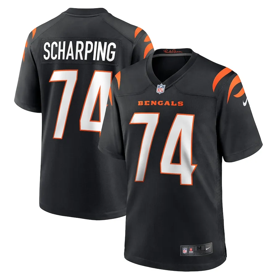 Max Scharping Cincinnati Bengals Nike Game Player Jersey - Black
