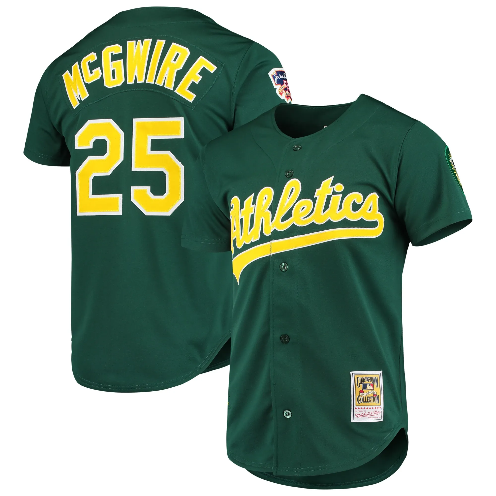 Mark McGwire Athletics Mitchell & Ness 1997 Cooperstown Collection Authentic Jersey - Green