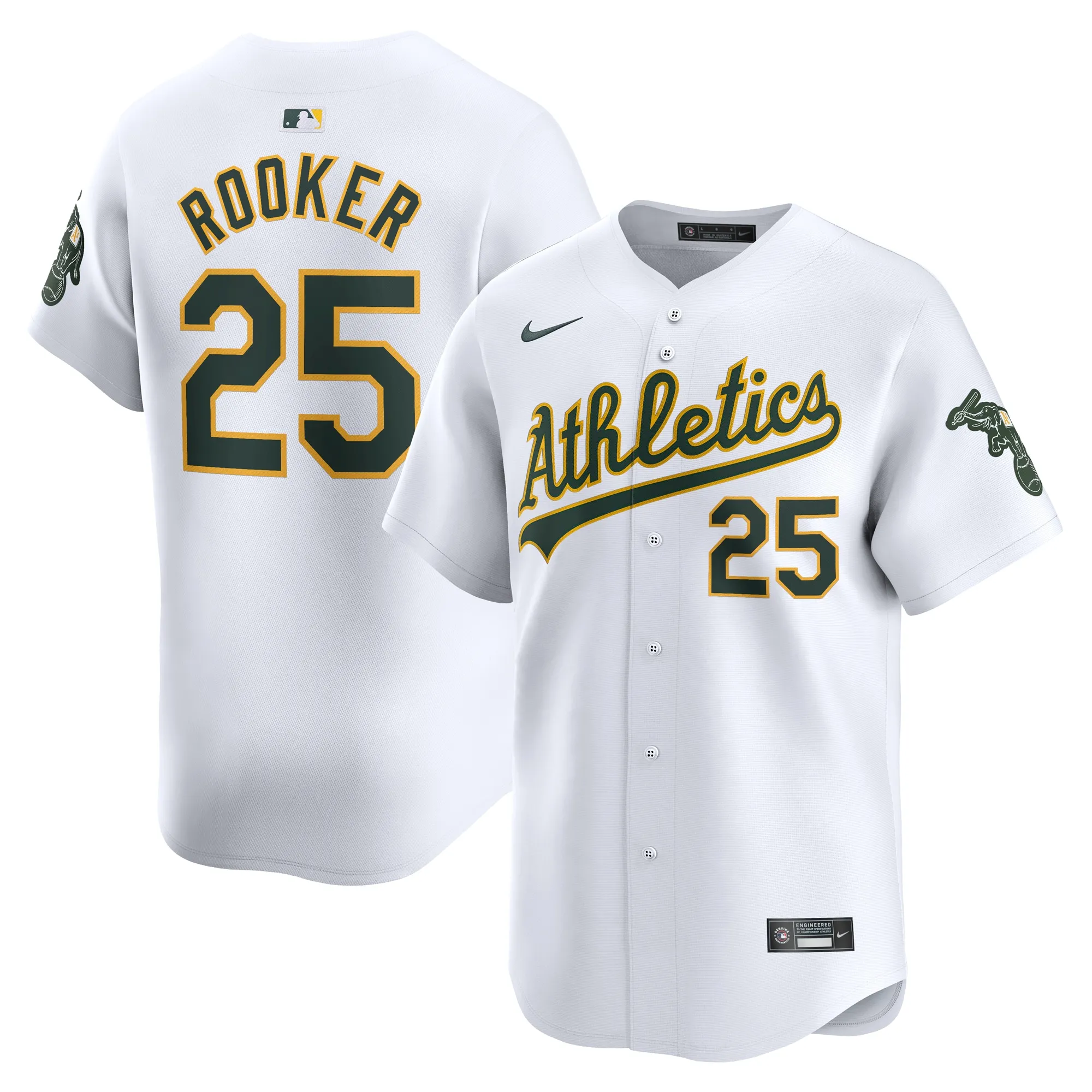 Brent Rooker Athletics Nike Home Limited Player Jersey - White