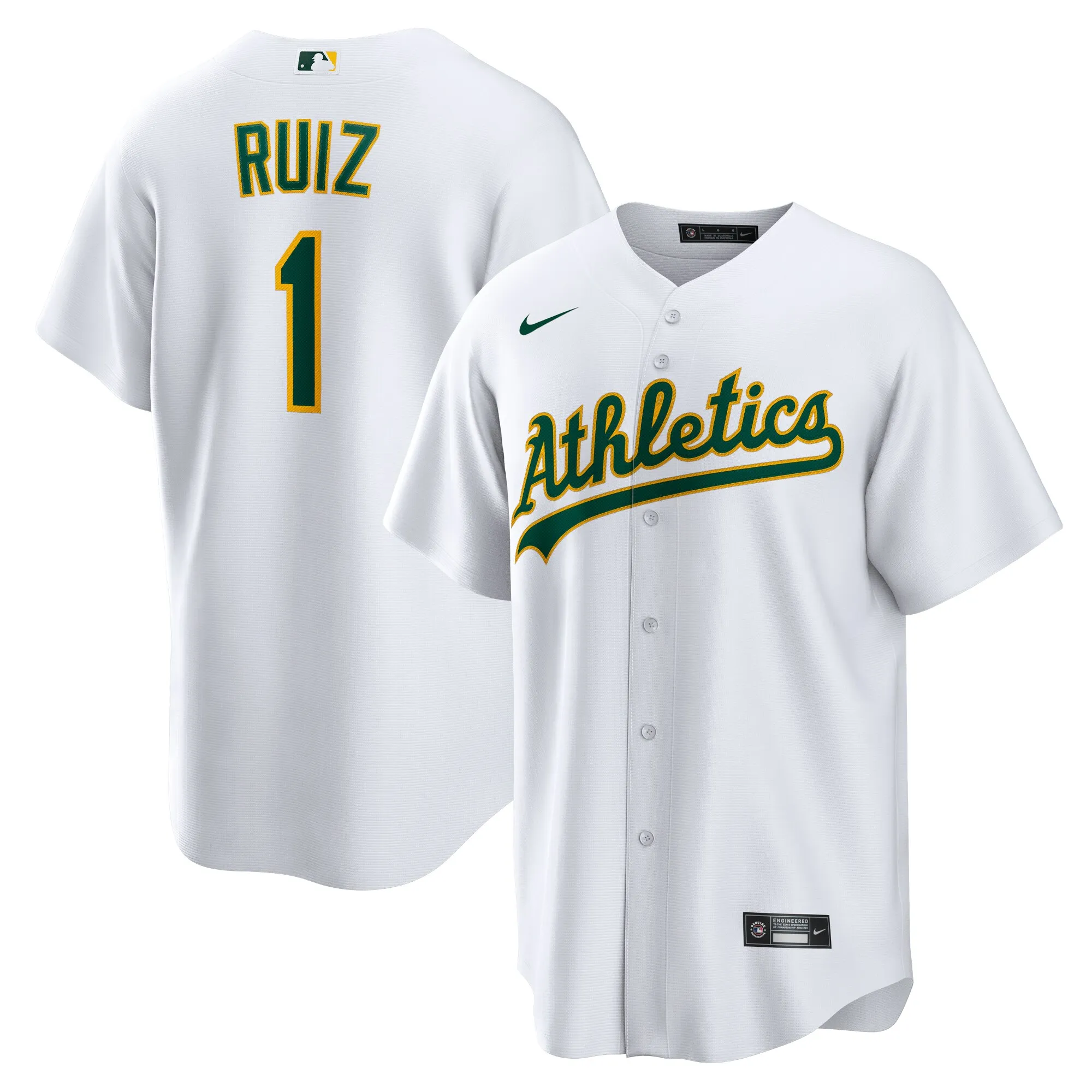 Esteury Ruiz Athletics Nike Home Replica Jersey - White