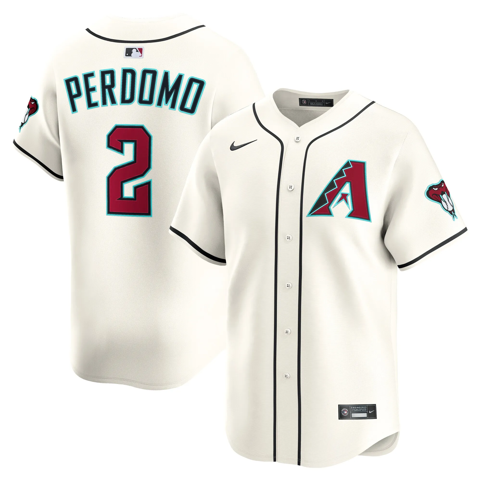 Geraldo Perdomo Arizona Diamondbacks Nike Home Limited Player Jersey - Cream