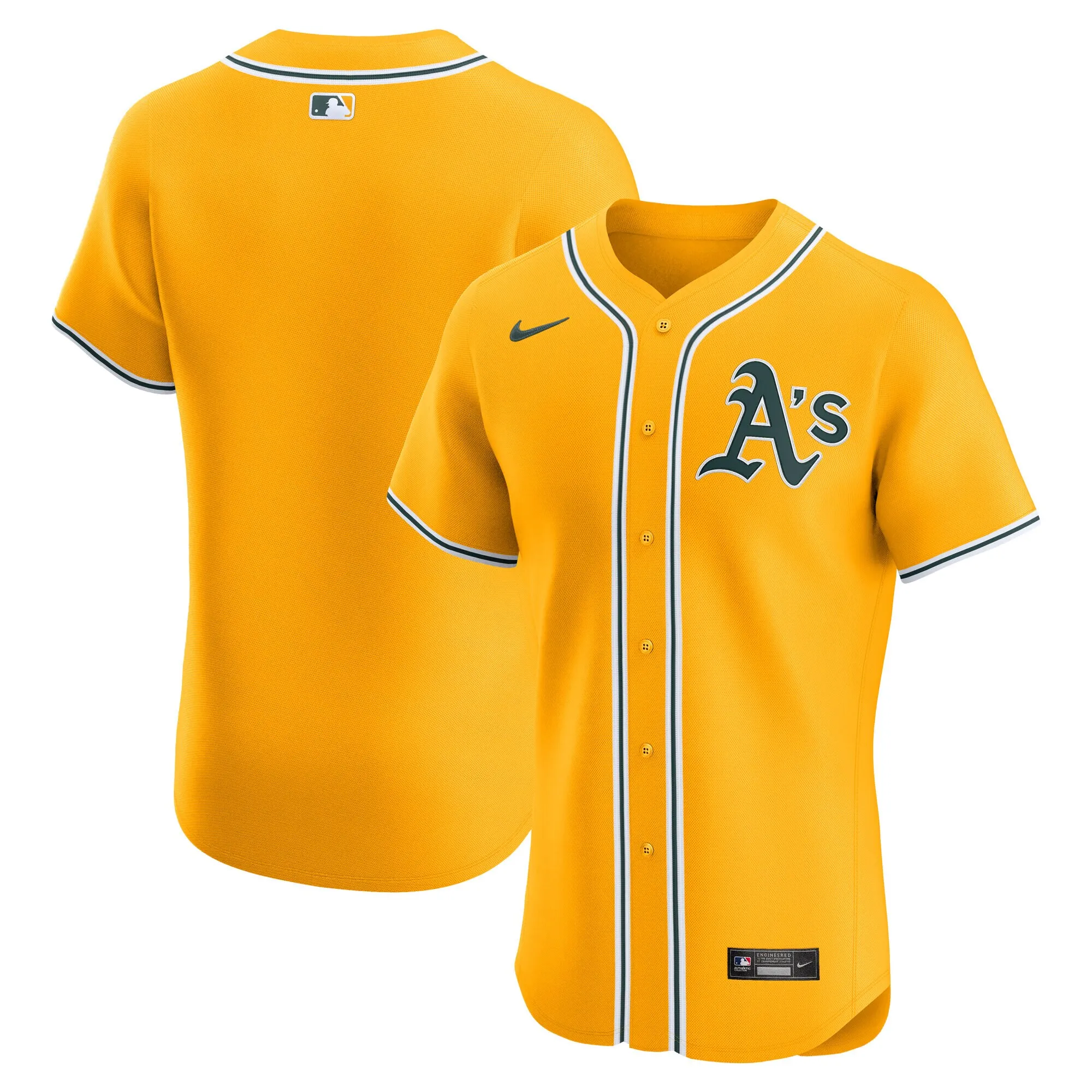 Athletics Nike Alternate 2 Elite Jersey - Gold