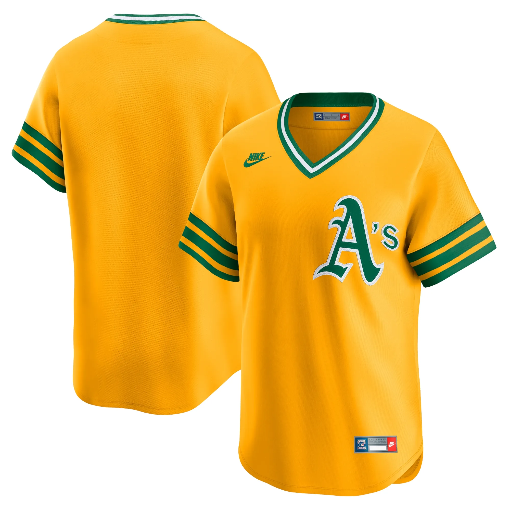 Athletics Nike Cooperstown Collection Limited Jersey - Gold