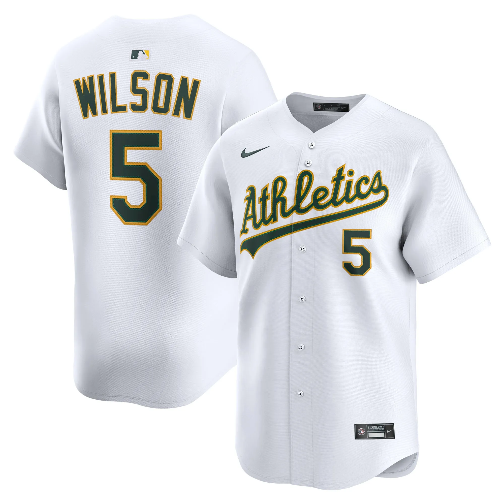 Jacob Wilson Athletics Nike Home Limited Player Jersey - White