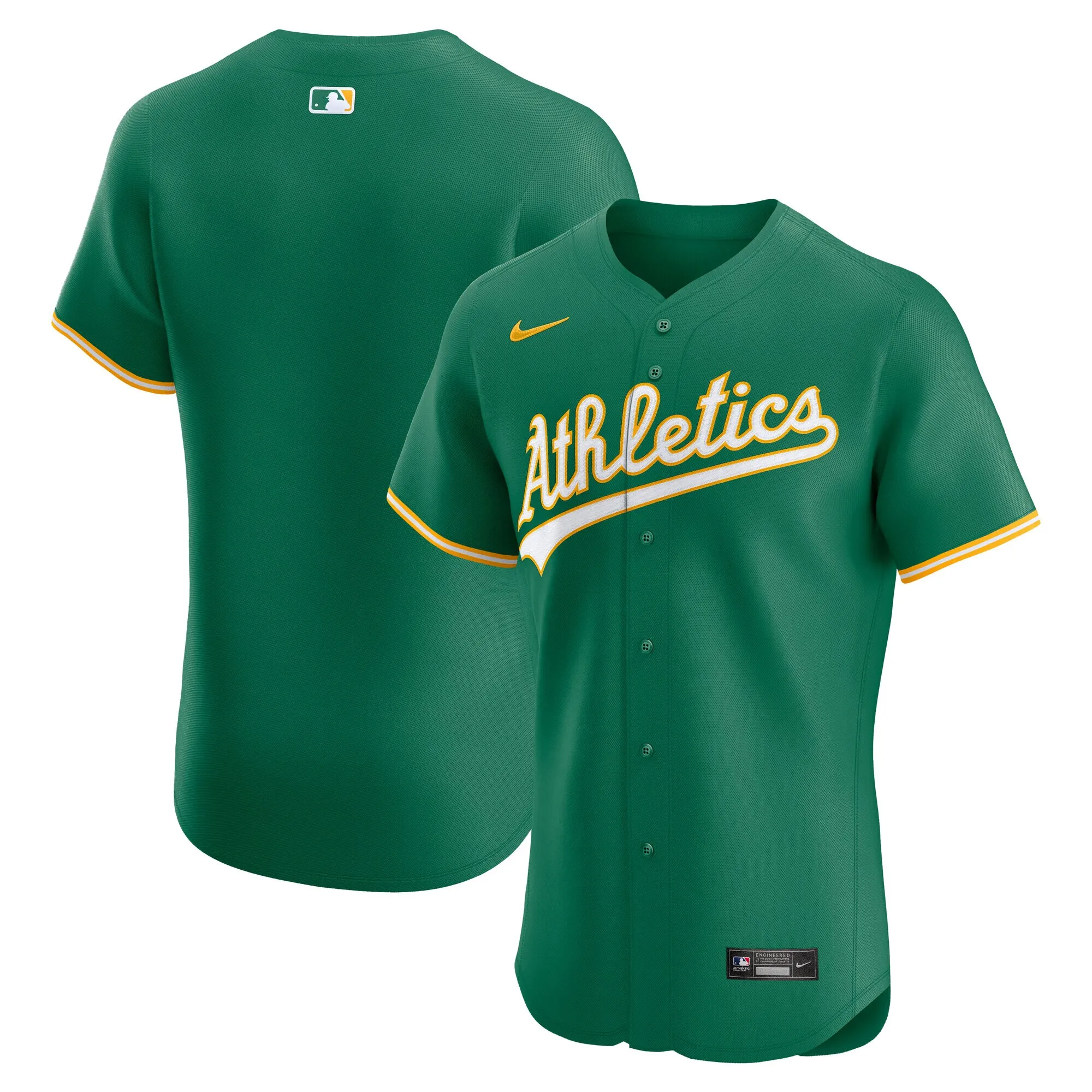 Athletics Nike Alternate Elite Jersey - Kelly Green