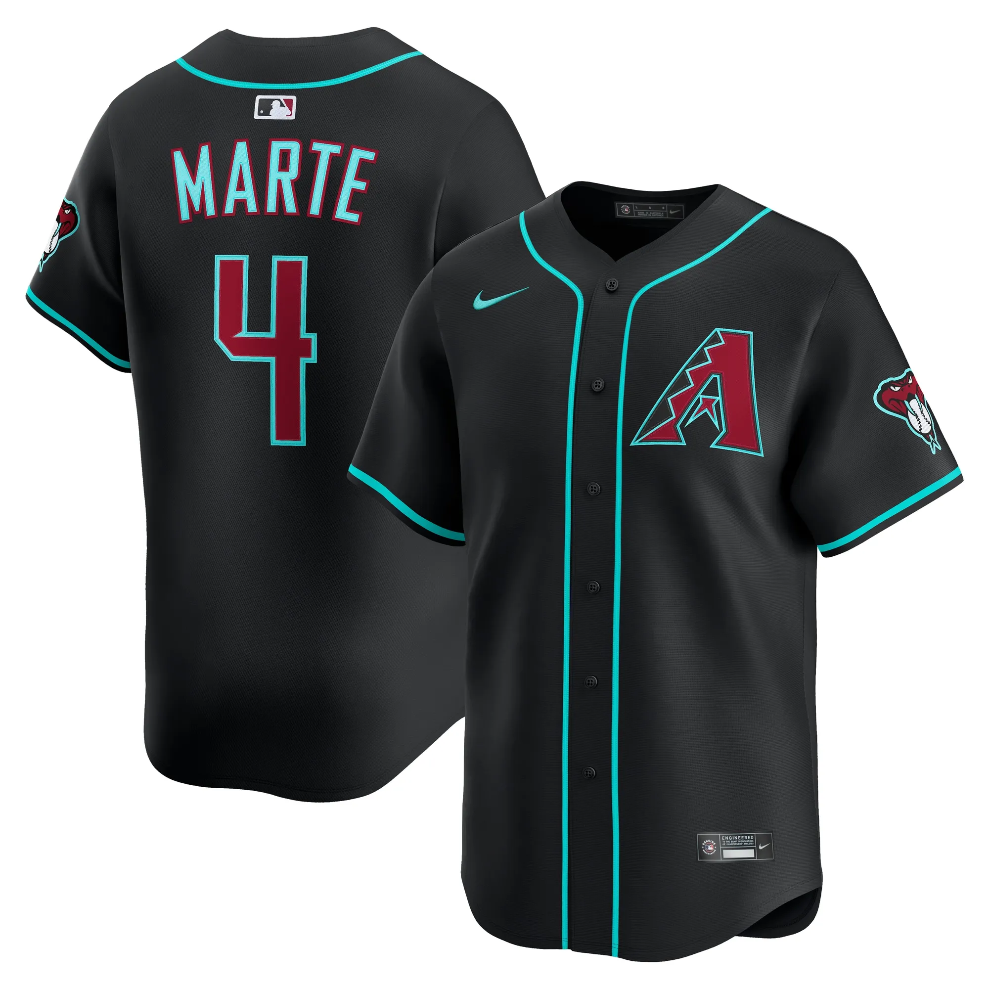 Ketel Marte Arizona Diamondbacks Nike Alternate Limited Jersey - Black