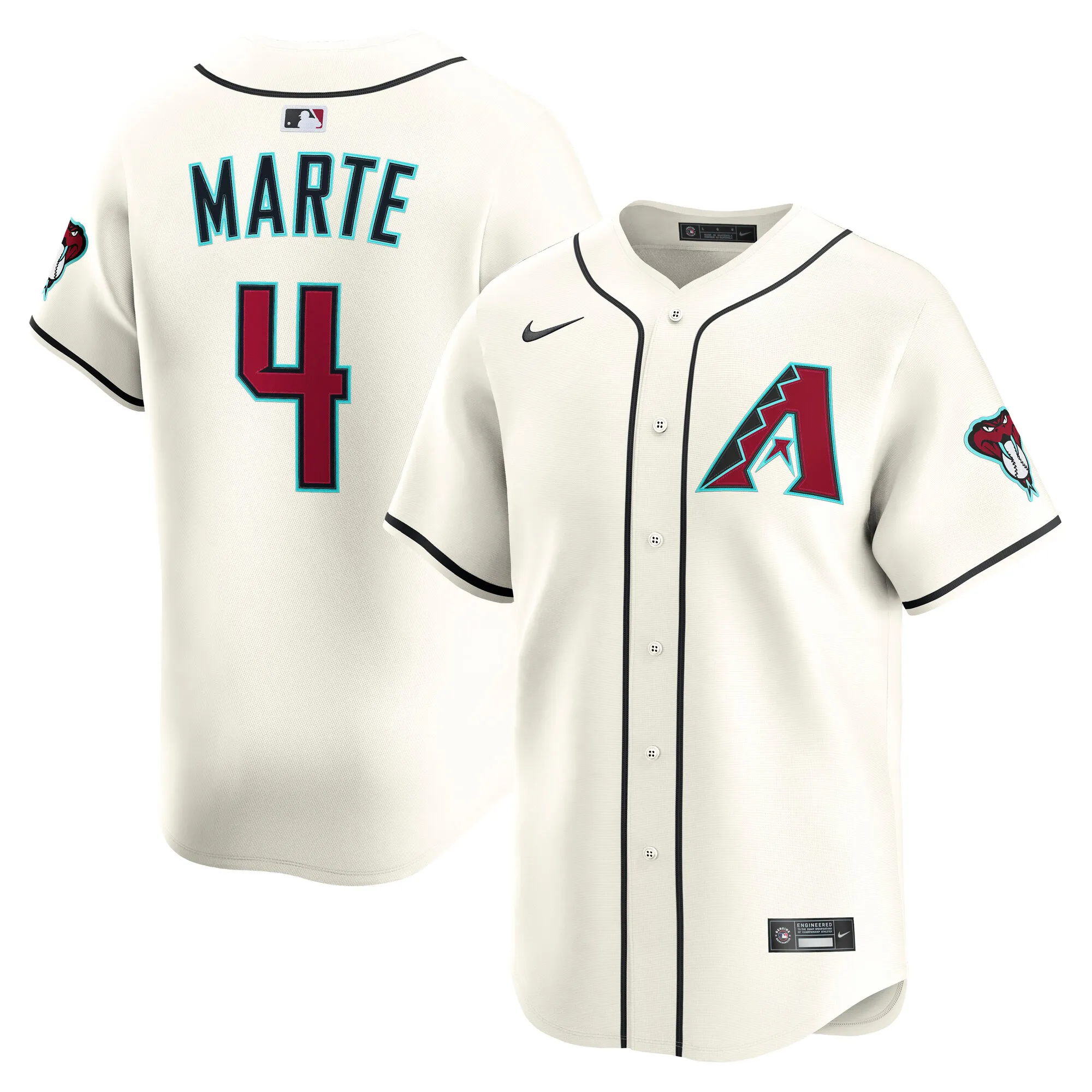 Ketel Marte Arizona Diamondbacks Nike Home Limited Player Jersey - Cream