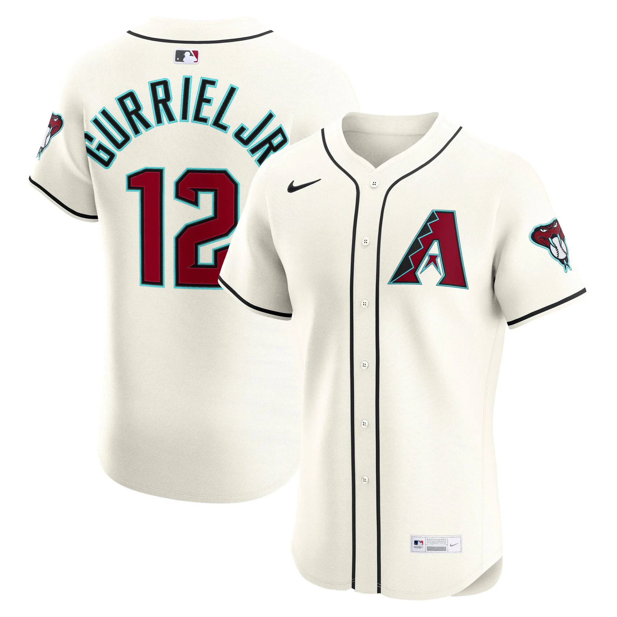 Lourdes Gurriel Jr. Arizona Diamondbacks Nike Home Elite Jersey - Cream