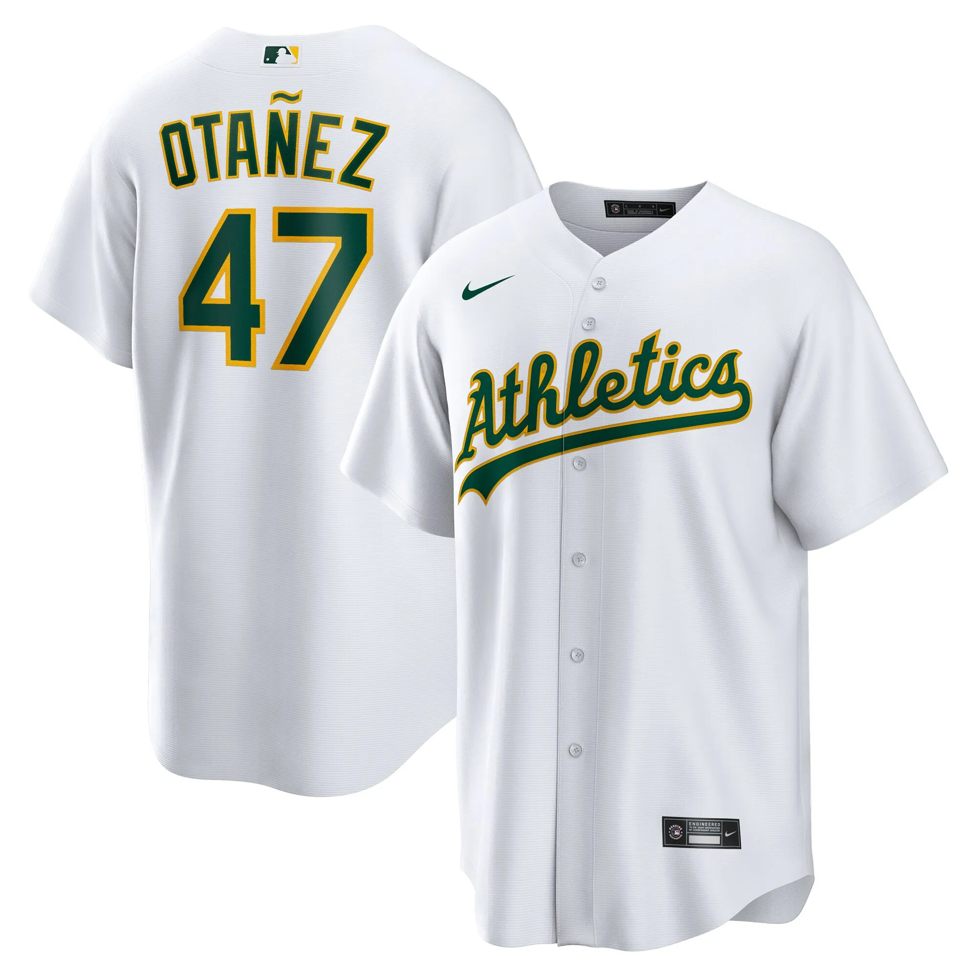 Michel Otañez Athletics Nike Home Replica Jersey - White