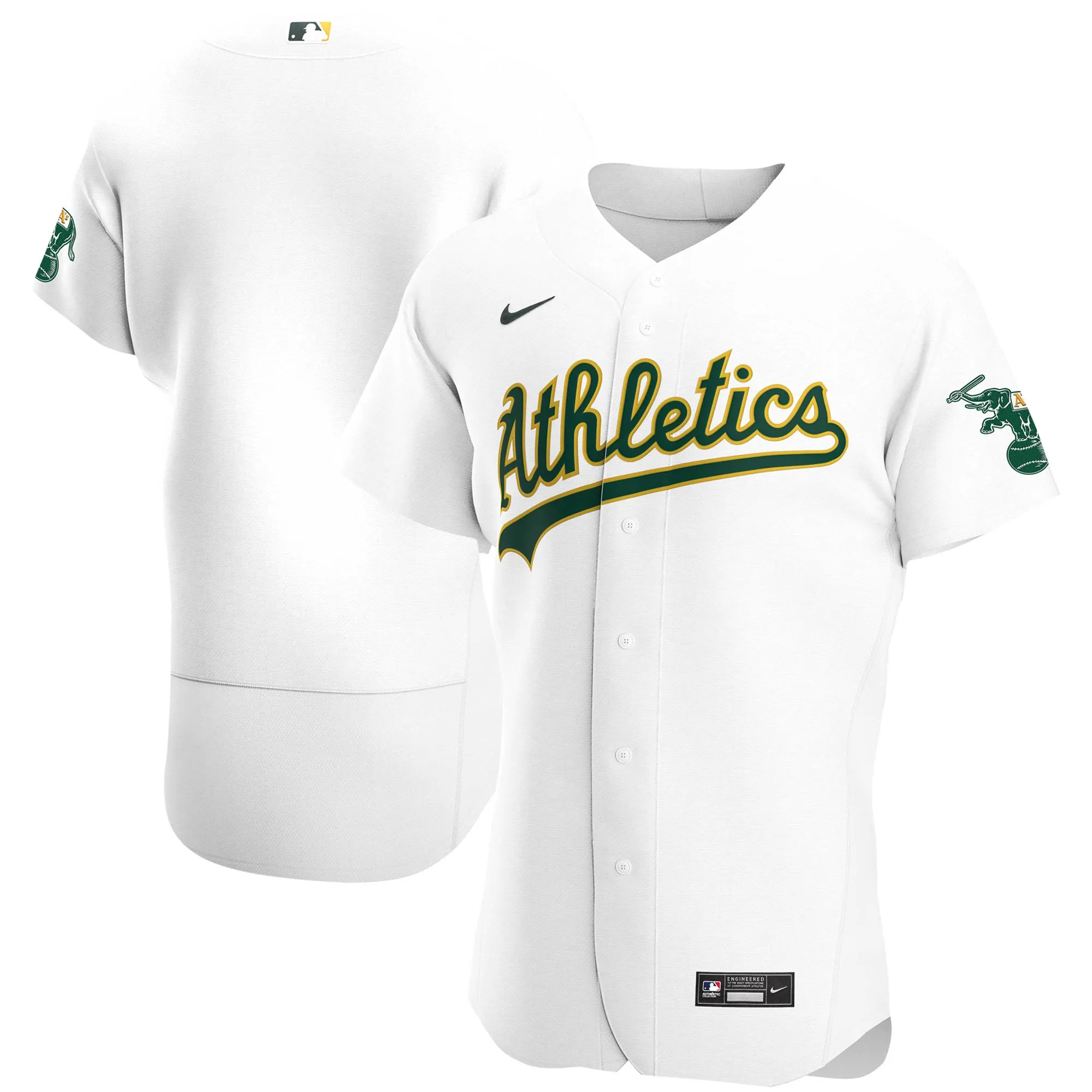 Athletics Nike Home Authentic Team Jersey - White