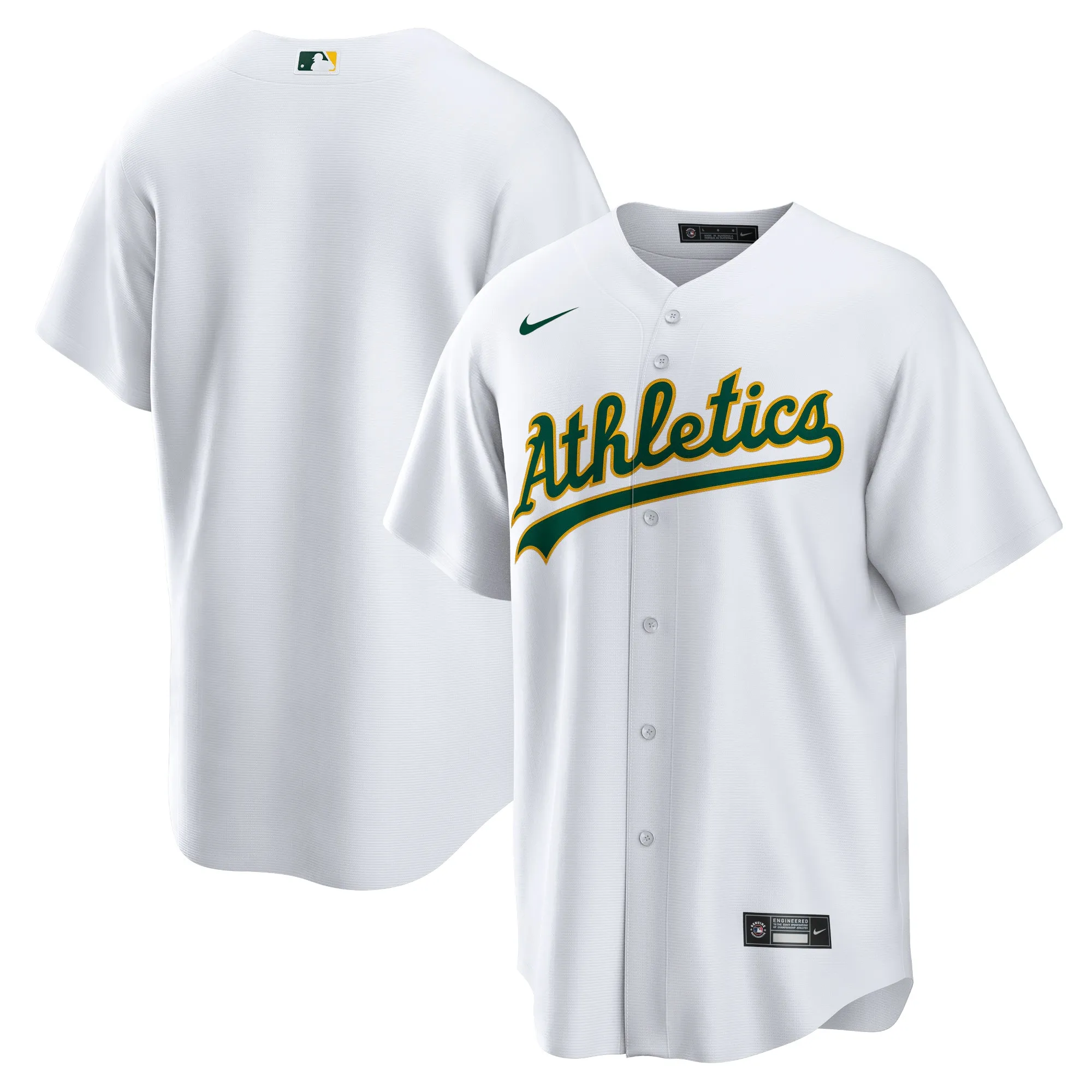 Athletics Nike Home Blank Replica Jersey - White