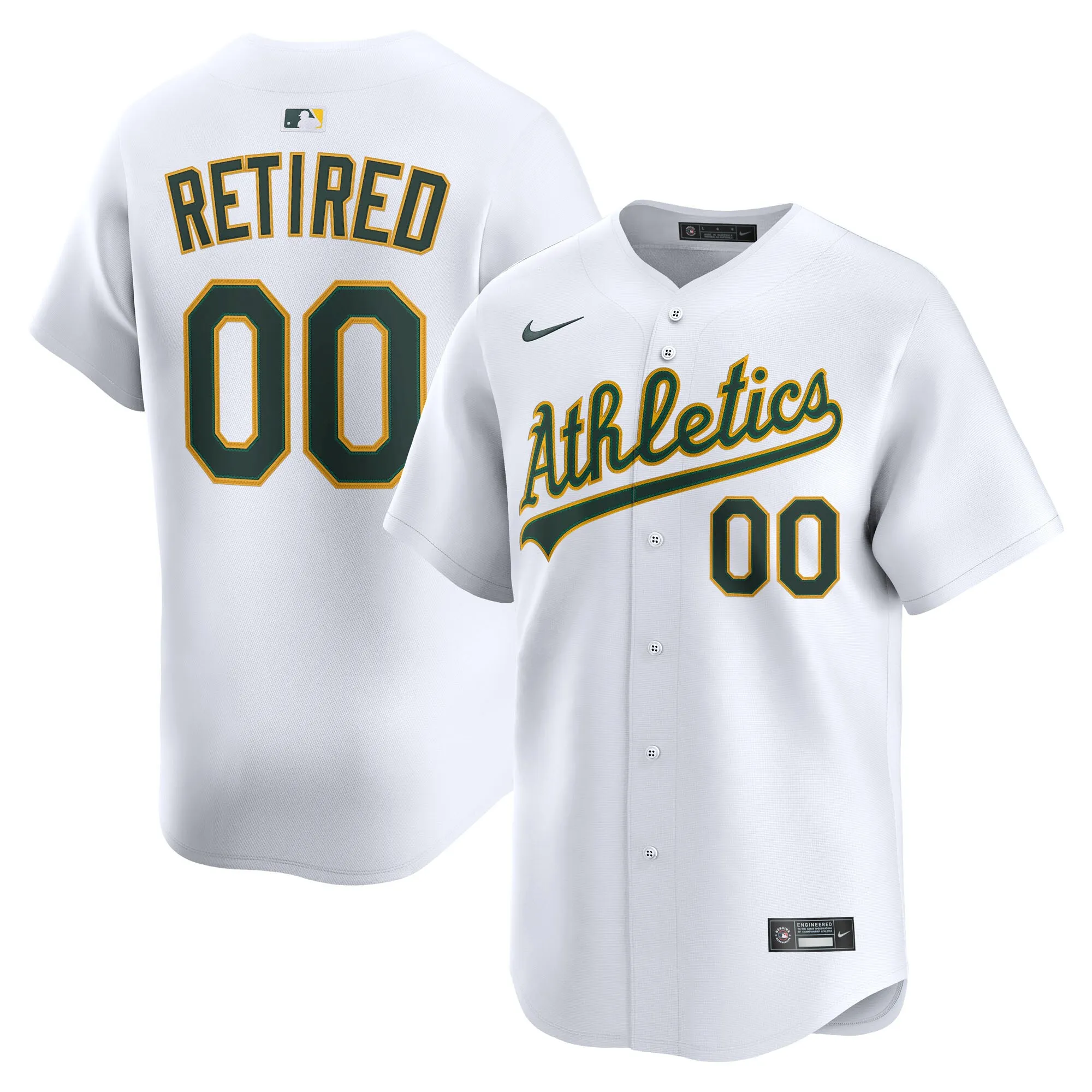 Athletics Nike Home Limited Pick-A-Player Retired Roster Jersey - White