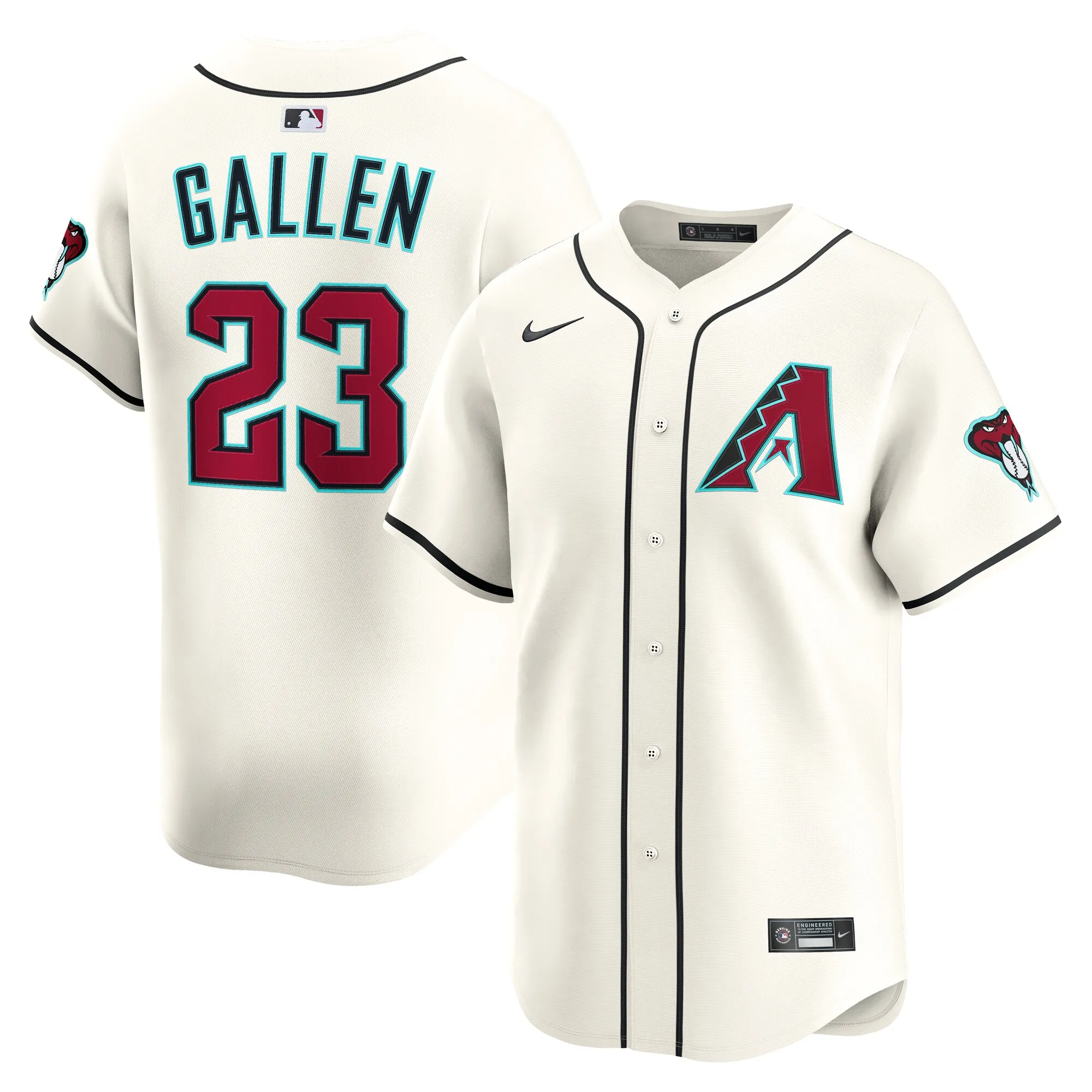 Zac Gallen Arizona Diamondbacks Nike Home Limited Player Jersey - Cream