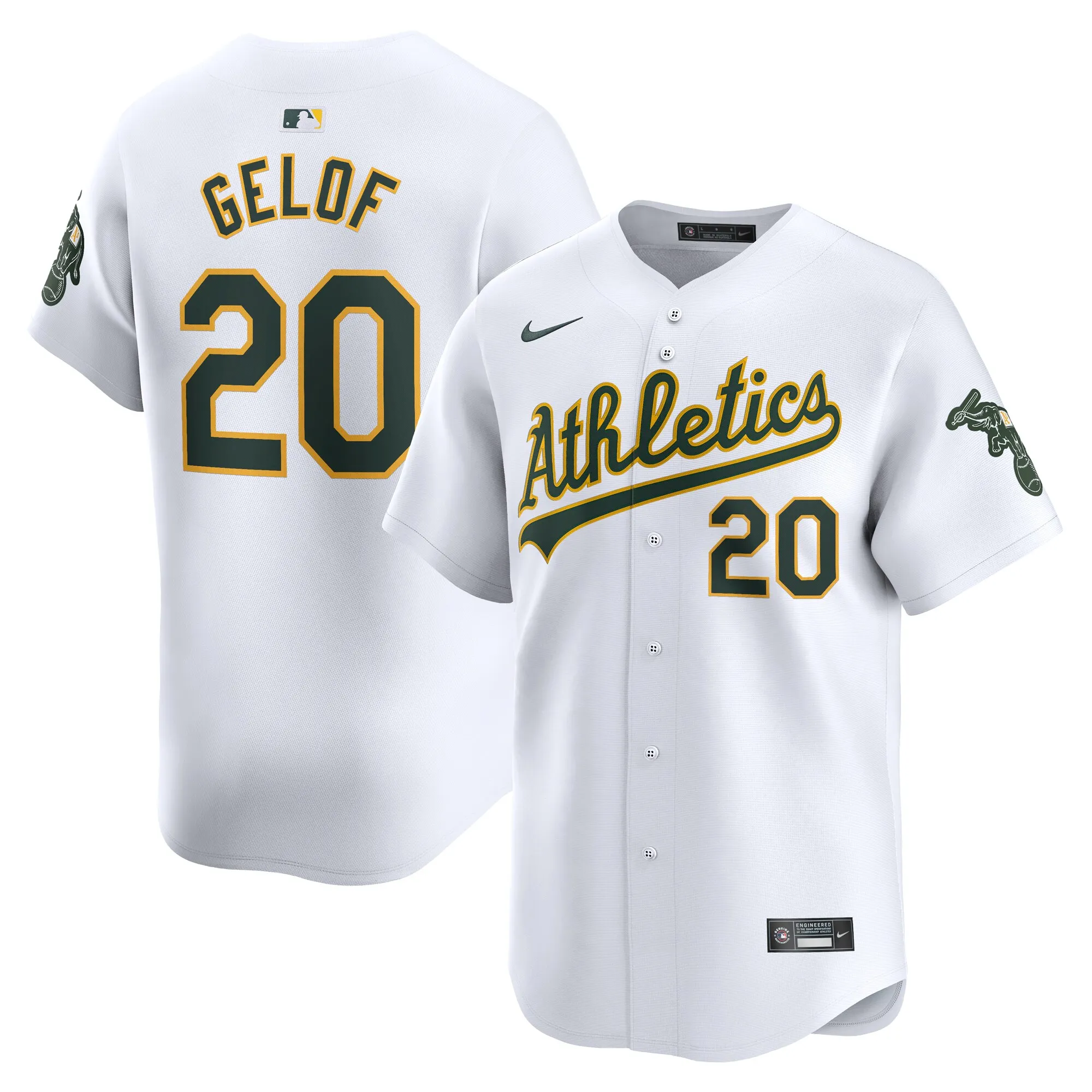 Zack Gelof Athletics Nike Home Limited Player Jersey - White