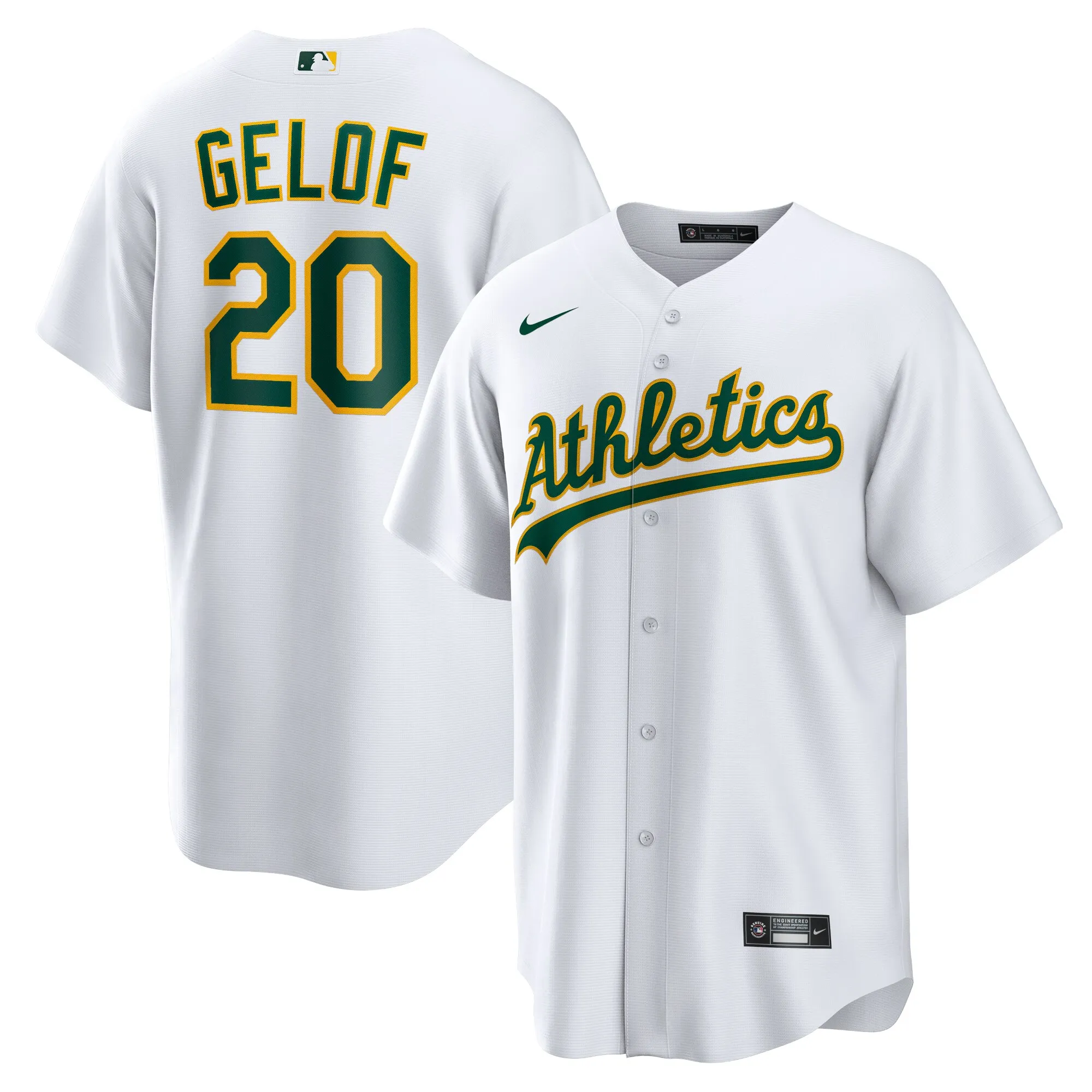 Zack Gelof Athletics Nike Home Replica Jersey - White