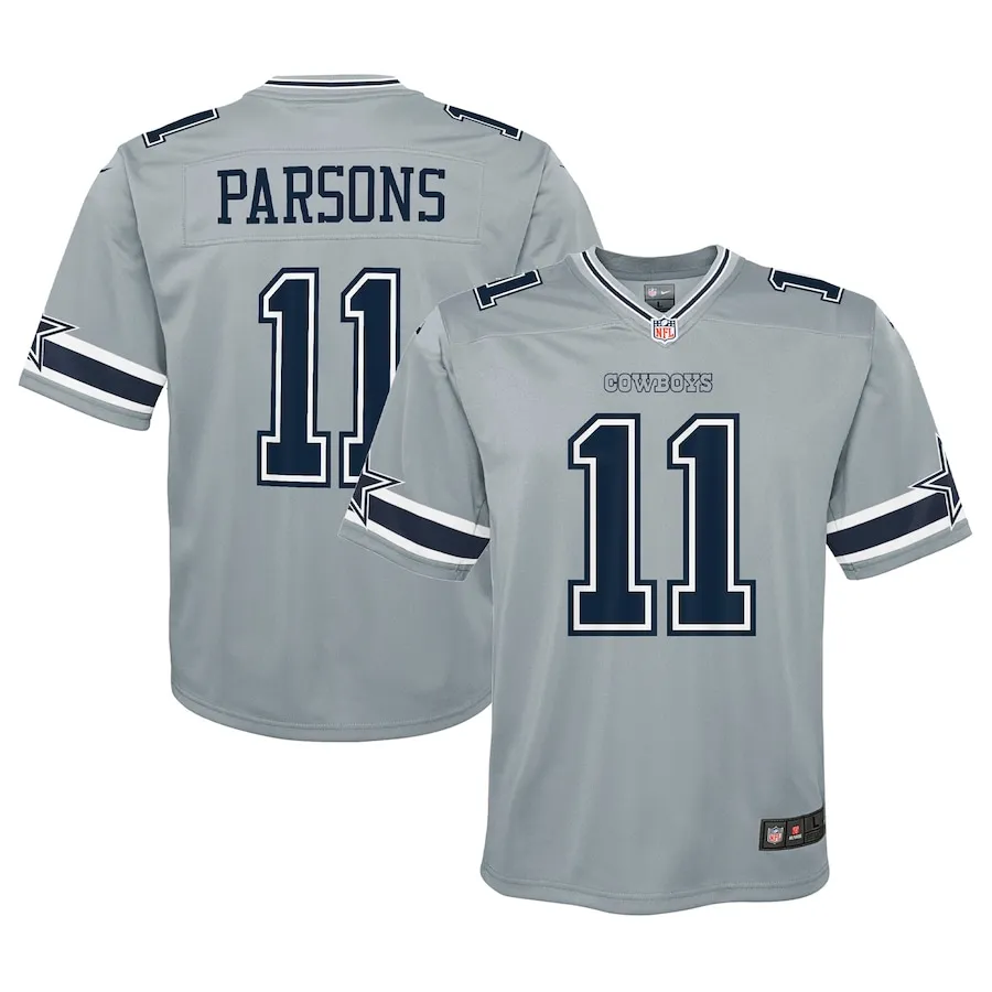 Micah Parsons Dallas Cowboys Nike Youth Inverted Game Jersey - Gray