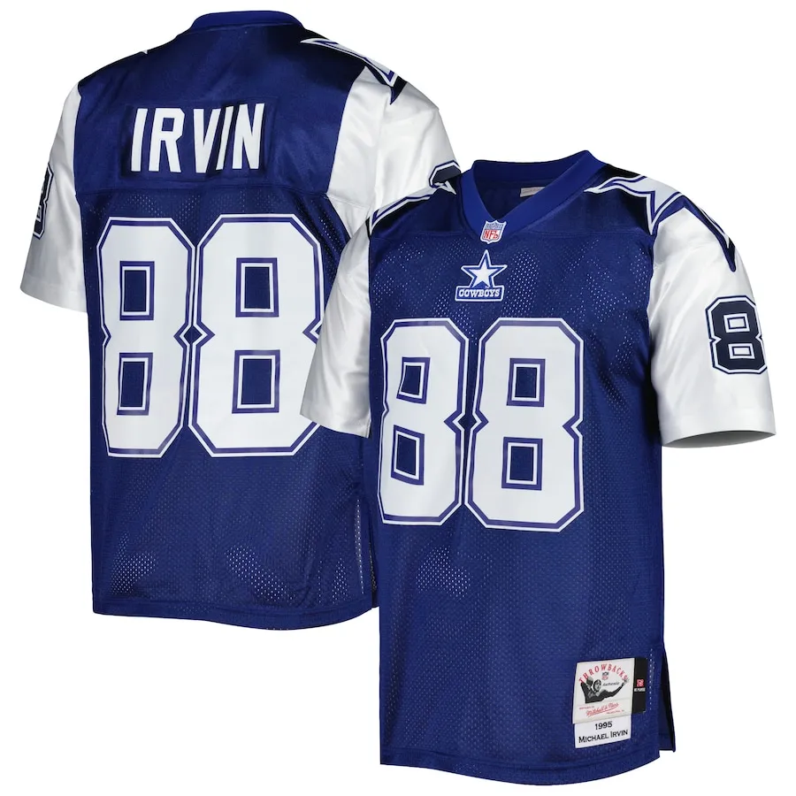 Michael Irvin Dallas Cowboys 1995 Mitchell &amp Ness Authentic Throwback Retired Player Jersey - Navy