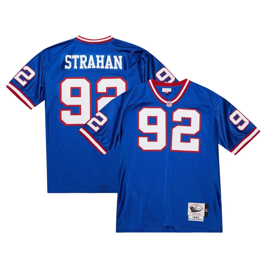 Michael Strahan New York Giants 1993 Mitchell &amp Ness Authentic Throwback Retired Player Jersey - Royal