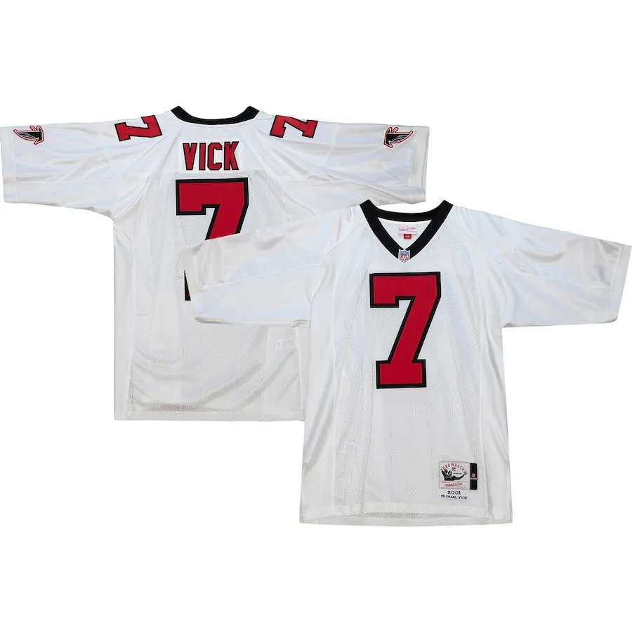 Michael Vick Atlanta Falcons 2001 Mitchell &amp Ness Authentic Throwback Retired Player Jersey - White