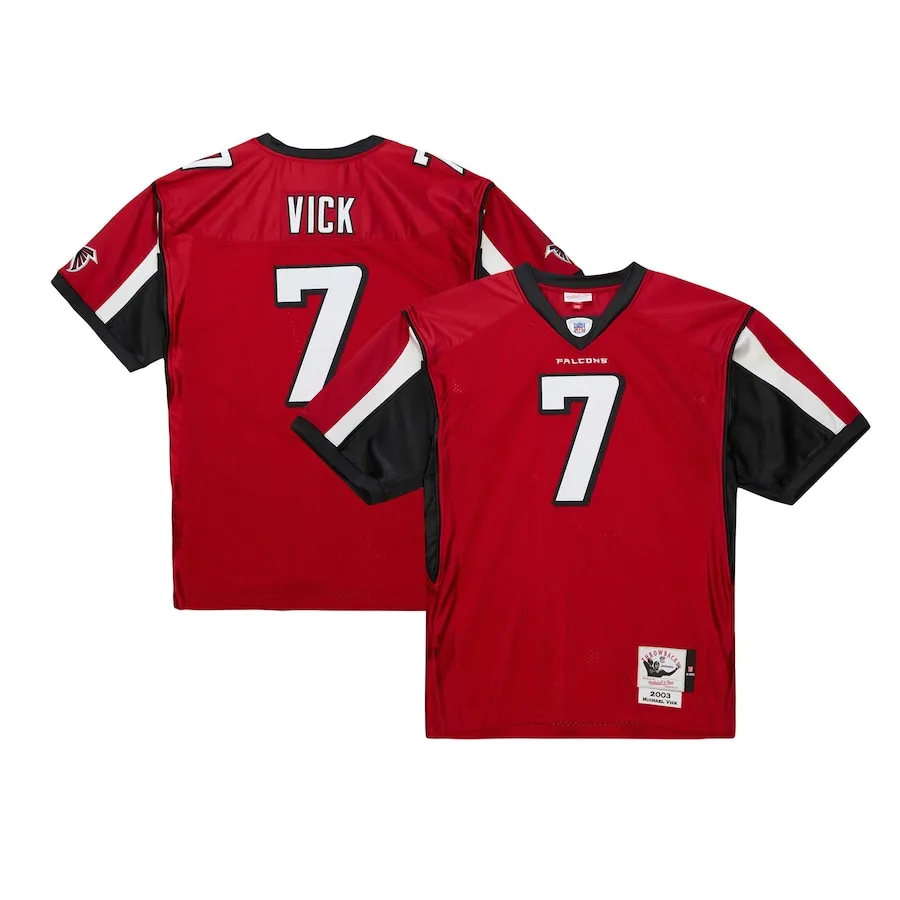 Michael Vick Atlanta Falcons 2003 Mitchell &amp Ness Authentic Throwback Retired Player Jersey - Red