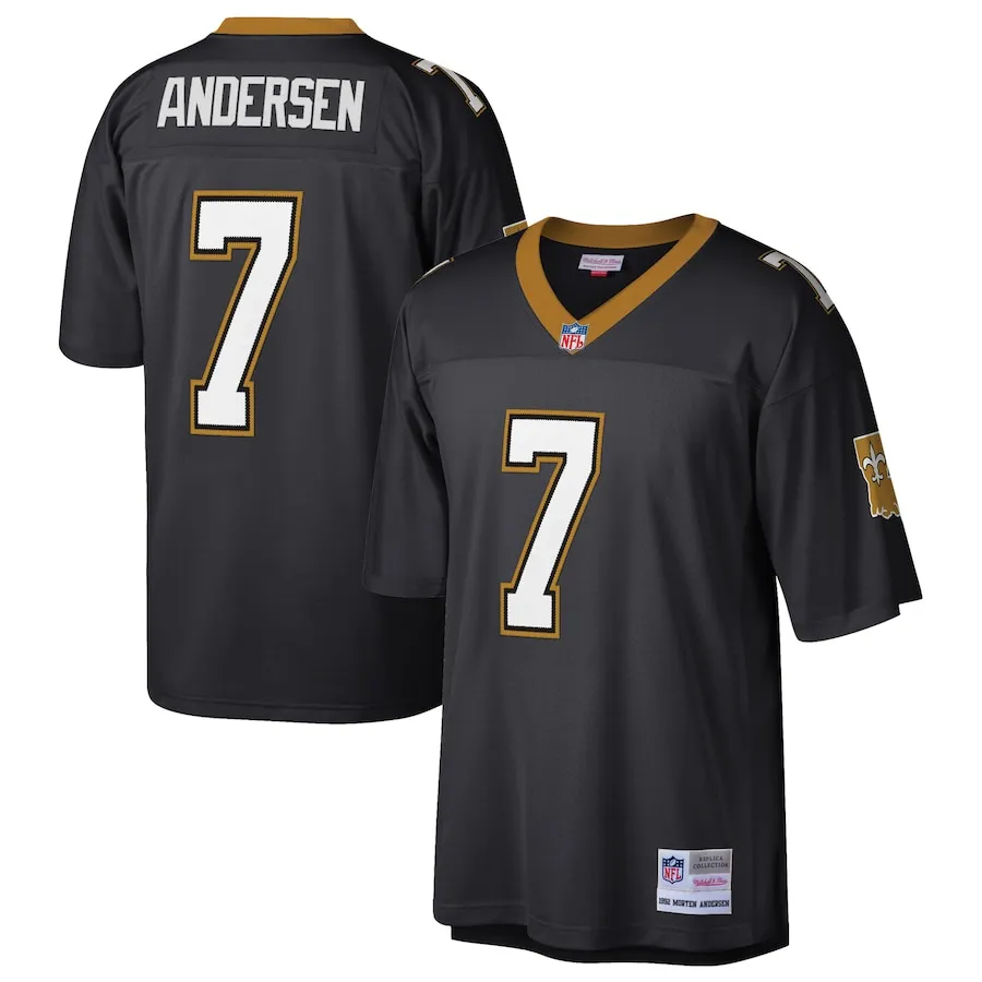 Morten Andersen New Orleans Saints Mitchell &amp Ness Retired Player Legacy Replica Jersey - Black