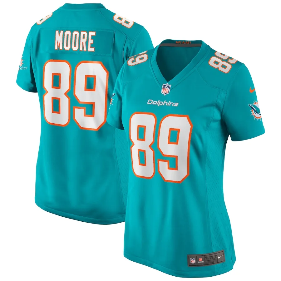 Nat Moore Miami Dolphins Nike Women's Game Retired Player Jersey - Aqua