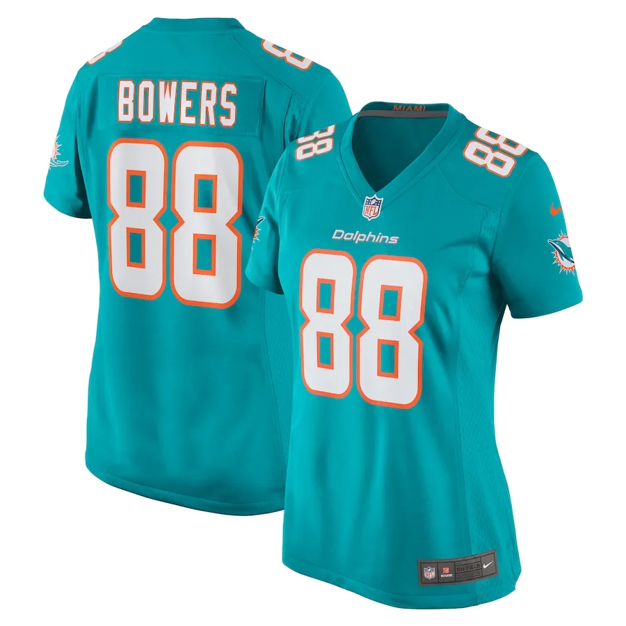 Nick Bowers Miami Dolphins Nike Women's Team Game Jersey -  Aqua