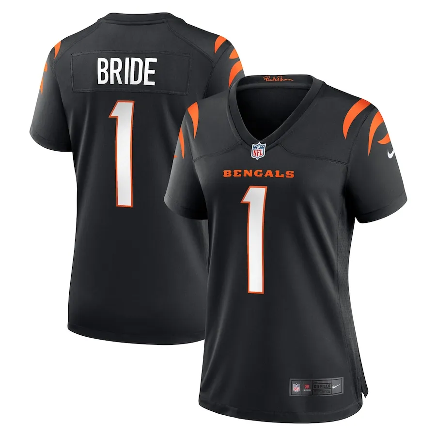 Number 1 Bride Cincinnati Bengals Nike Women's Game Jersey - Black