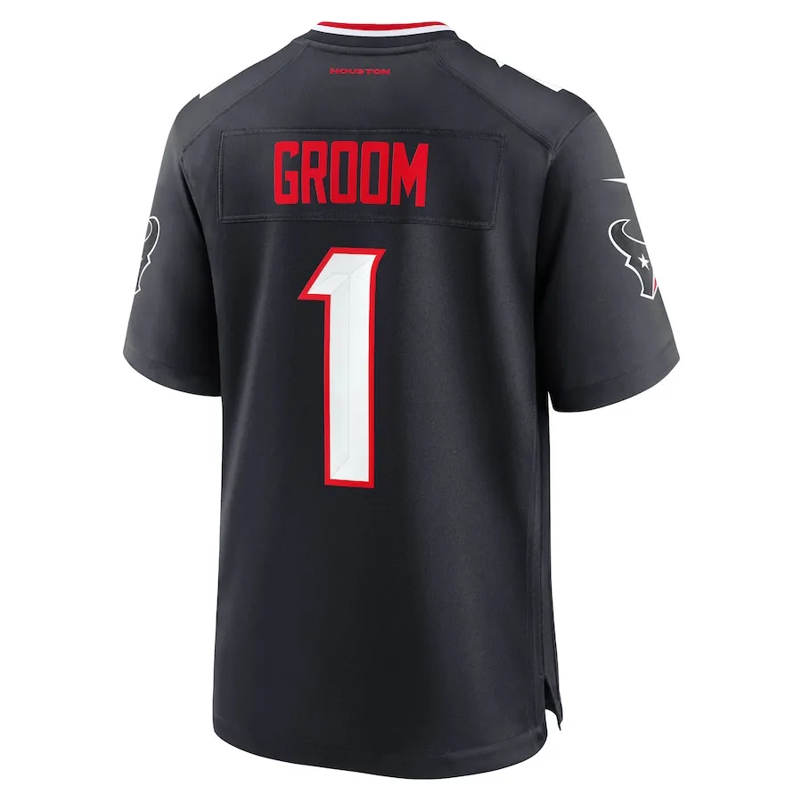 Number 1 Groom Houston Texans Nike Game Jersey - Navy