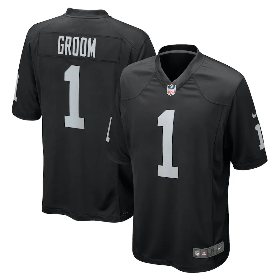 Number 1 Groom Las Vegas Raiders Nike Game Jersey - Black