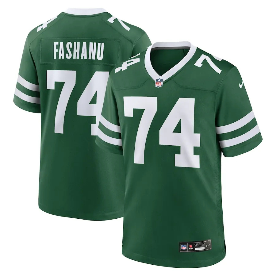 Olu Fashanu New York Jets Nike  Player Game Jersey - Gotham Green
