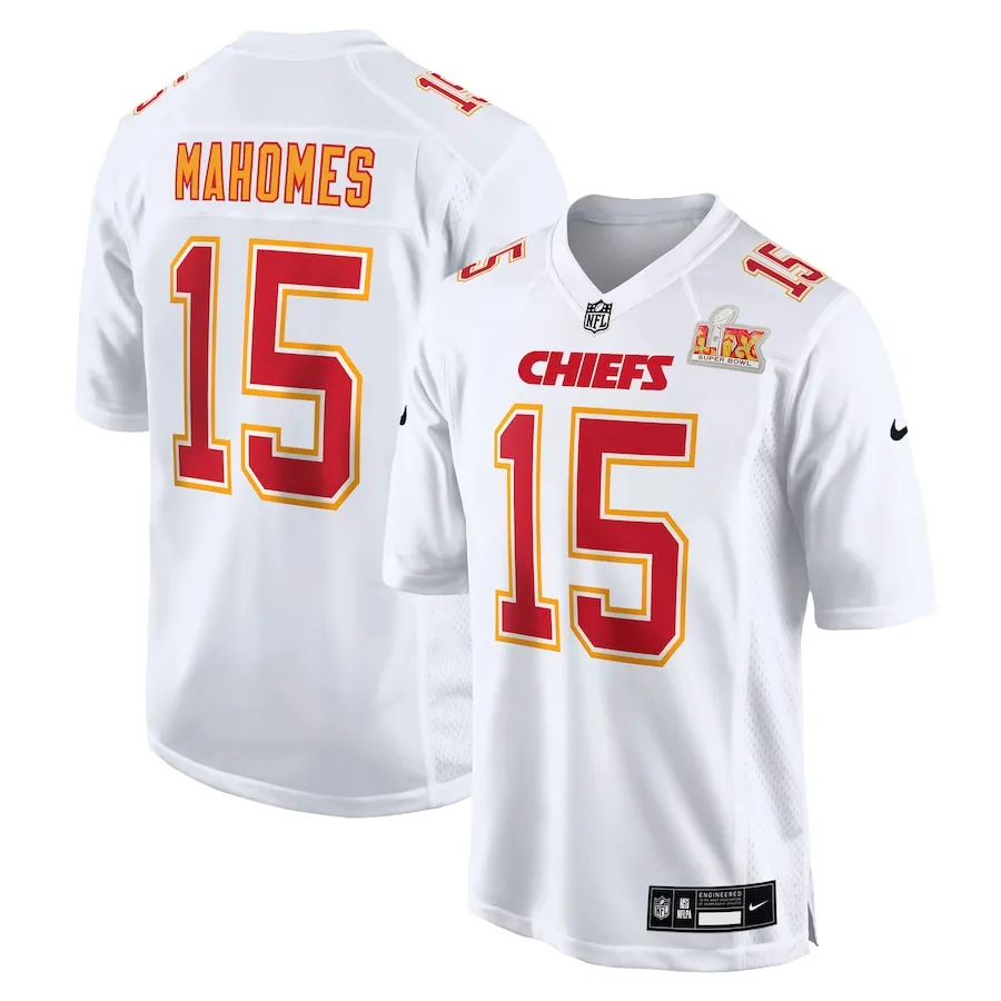 Patrick Mahomes Kansas City Chiefs Nike Super Bowl LIX Fashion Game Jersey - Tundra White
