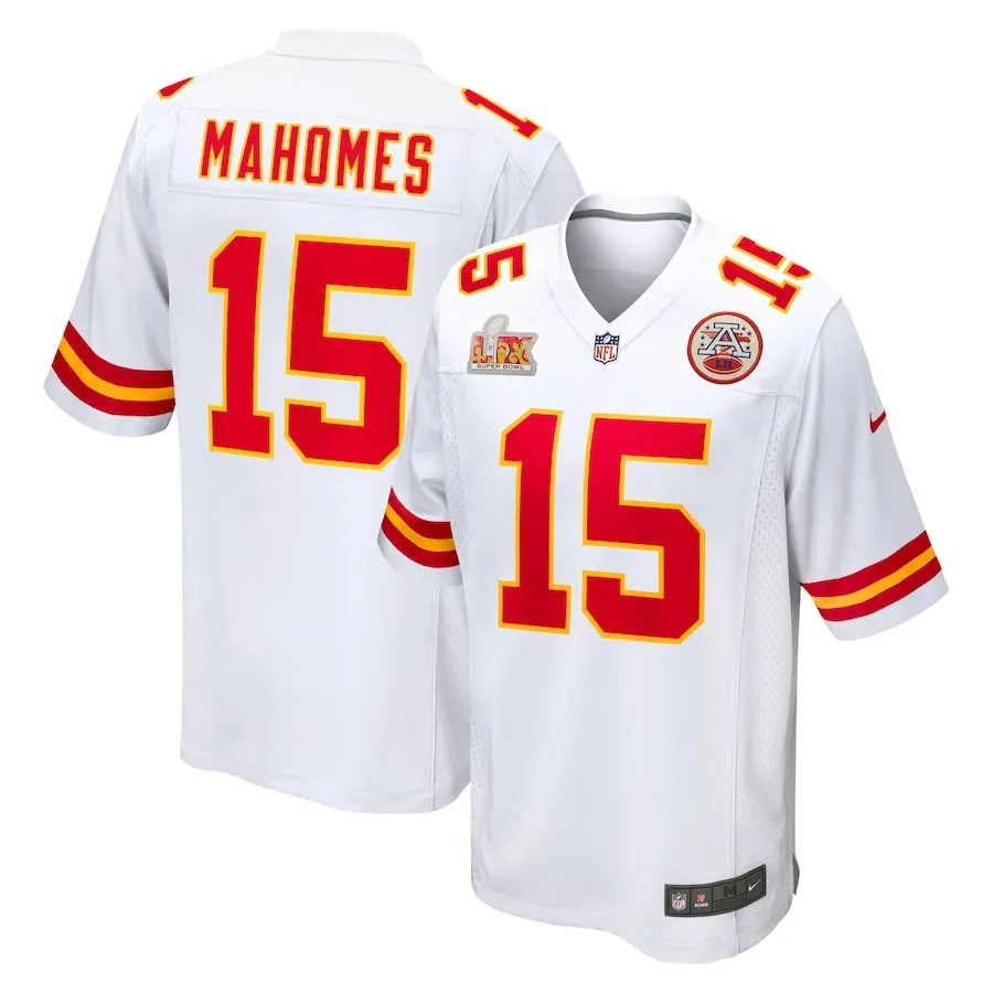Patrick Mahomes Kansas City Chiefs Nike Super Bowl LIX Game Jersey - White