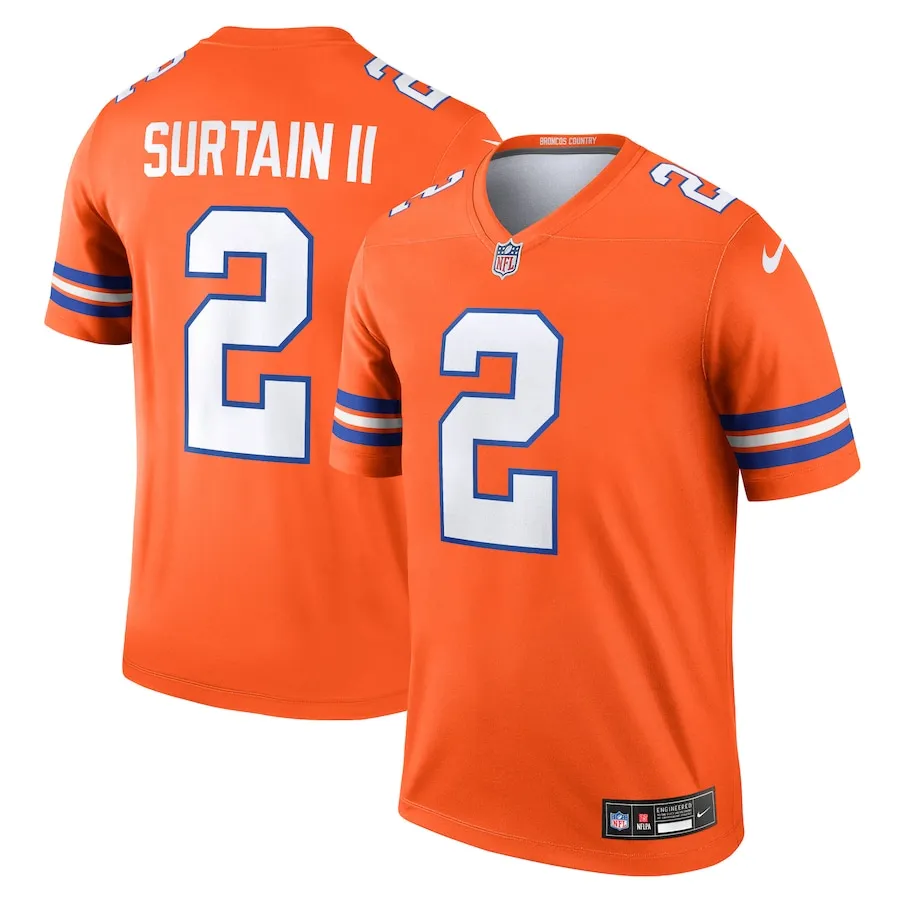 Patrick Surtain II Denver Broncos Nike Alternate Legend Jersey - Orange