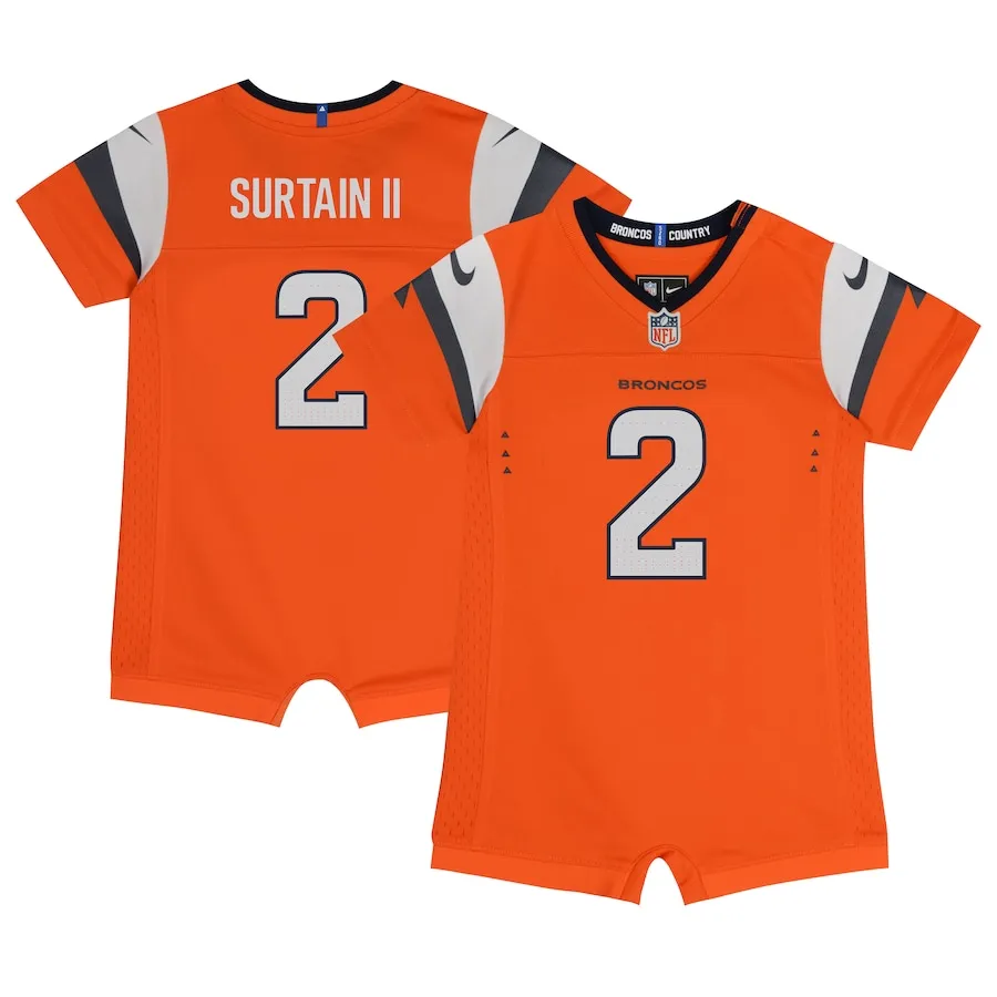Patrick Surtain II Denver Broncos Nike Newborn &amp Infant Mile High Collection Game Romper Jersey - Orange