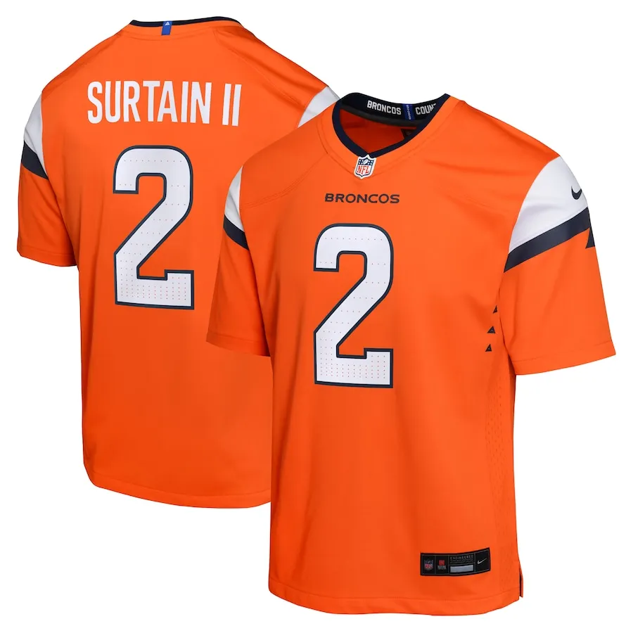 Patrick Surtain II Denver Broncos Nike Youth Game Jersey - Orange