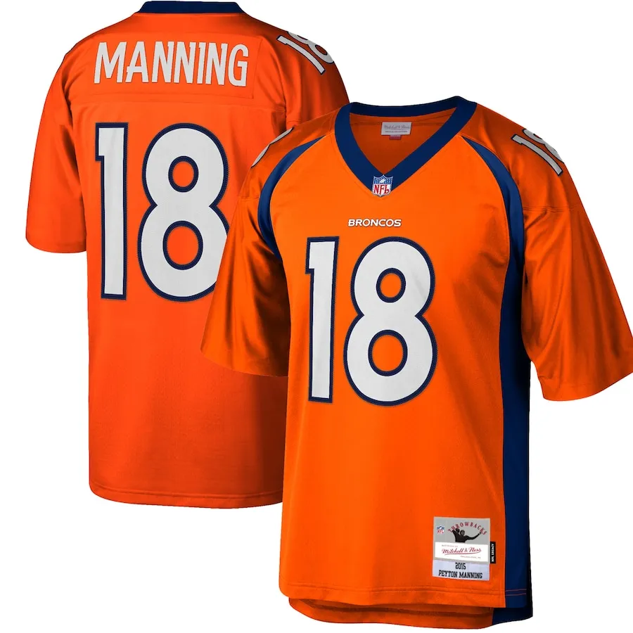 Peyton Manning Denver Broncos Mitchell &amp Ness Big &amp Tall 2015 Retired Player Replica Jersey - Orange