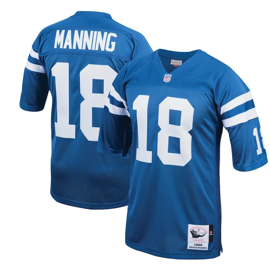 Peyton Manning Indianapolis Colts 1998 Mitchell &amp Ness Authentic Throwback Retired Player Jersey - Royal