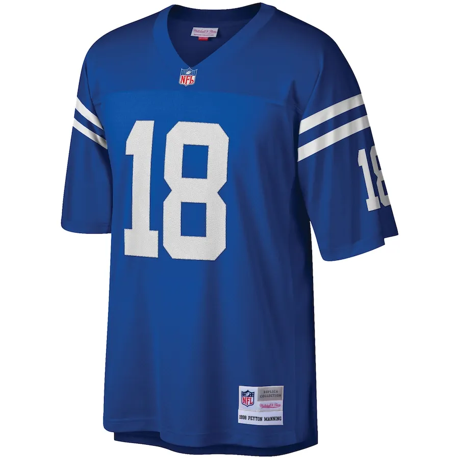 Peyton Manning Indianapolis Colts Mitchell &amp Ness Big &amp Tall 1998 Retired Player Replica Jersey - Royal