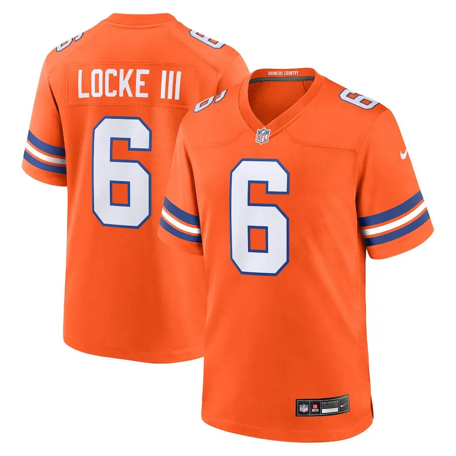 P.J. Locke III Denver Broncos Nike Alternate Game Jersey - Orange