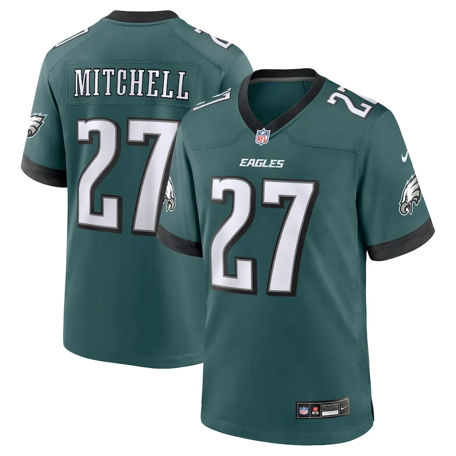 Quinyon Mitchell Philadelphia Eagles Nike  Player Game Jersey - Midnight Green